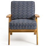 Кресло с каркасом из массива дуба Deniaud Oak Blue Print  Armchair варинант исполнения - 2 | Loft Concept в Кирове