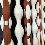 Дизайнерский Декор на стену с кисточками из хлопковых нитей wall panel Thread brushes варинант исполнения - 3 | Loft Concept в Кирове