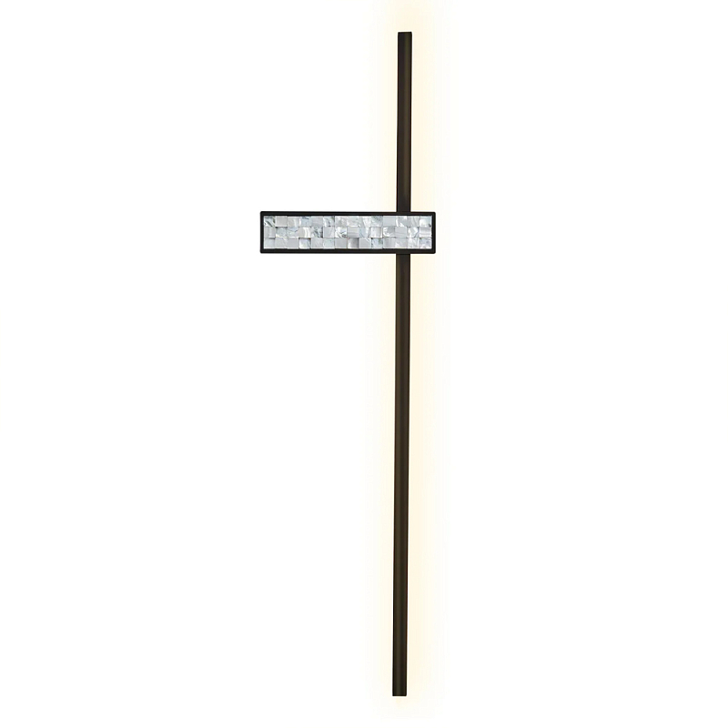 Бра с декором из перламутровой морской ракушки Touch of Marine Charm Черный Перламутровый в Кирове | Loft Concept 