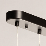 Люстра с 3-мя плафонами волнообразной формы цвета янтарь и 2-мя прозрачными шарообразными плафонами Lucid Rain  варинант исполнения - 10 | Loft Concept в Кирове