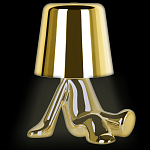 Настольная лампа фигурная золотого цвета с гладким абажуром Высота 17 см Sophia варинант исполнения - 3 | Loft Concept в Кирове