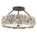 Потолочный светильник круглый с абажуром из устричных раковин Sea Ravens варинант исполнения - 2 | Loft Concept в Кирове