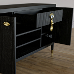 Комод-буфет Elsa Dreams Black с открытыми полками   варинант исполнения - 1 | Loft Concept в Кирове