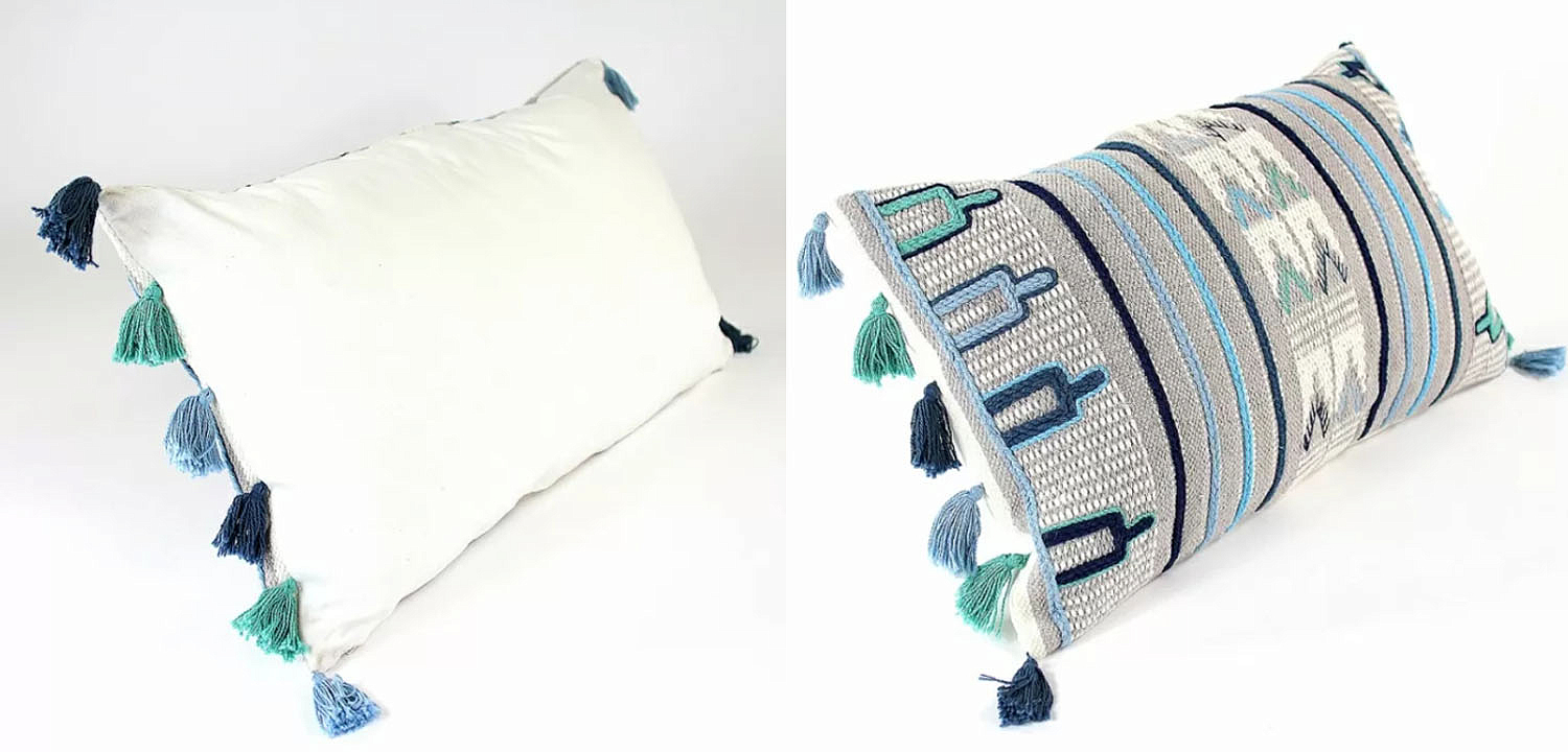 Чехол на подушку Blue Ikat Чехол на подушку Blue Ikat - Loft-Concept в Кирове