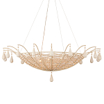 Люстра из деревянных бусин с подвесками в виде капель Wooden Beads варинант исполнения - 1 | Loft Concept в Кирове