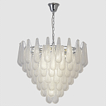 Люстра с подвесками из рифленного стекла в форме капель Textured Glass Chandelier варинант исполнения - 9 | Loft Concept в Кирове