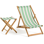 Шезлонг из акации и ткани Argentina варинант исполнения - 7 | Loft Concept в Кирове