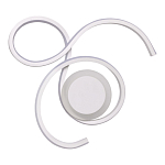 Бра белого цвета с изогнутыми световыми линиями и круглым основанием Luke Lampco Tracer Lamp варинант исполнения - 1 | Loft Concept в Кирове