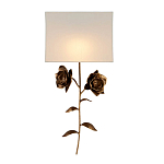Бра с  каркасом в виде цветков розы и тканевым абажуром Flowers and Fox Roses варинант исполнения - 1 | Loft Concept в Кирове