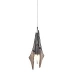 Подвесной светильник с черной металлической основой и рельефным плафоном Glass Pod варинант исполнения - 1 | Loft Concept в Кирове