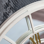 Зеркало настенное в белой металлической раме в виде часов Mirror Tower Clock варинант исполнения - 2 | Loft Concept в Кирове