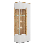 Шкаф-витрина двухдверная с белым глянцевым фасадом Grace of Furniture варинант исполнения - 1 | Loft Concept в Кирове