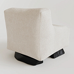 Кресло Cannes с мягкой обивкой букле молочного цвета  варинант исполнения - 3 | Loft Concept в Кирове