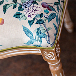 Стул из массива бука бежевый с изображением птиц в саду Beige Green Chinoiserie Blue Bird Chair варинант исполнения - 4 | Loft Concept в Кирове