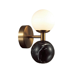 Бра с шарообразным матовым плафоном и шаром из камня на металлическом основании Orb Essence варинант исполнения - 7 | Loft Concept в Кирове