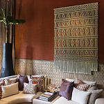 Панно на стену плетеное Макраме бежевый цвет  варинант исполнения - 9 | Loft Concept в Кирове