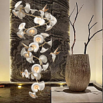 Люстра каскадная из белых цветов каллы и птичек Refined Taste of Light варинант исполнения - 5 | Loft Concept в Кирове