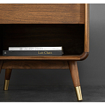 Прикроватная деревянная тумба с ящиком и нишей для хранения Moon Walnut Furniture варинант исполнения - 4 | Loft Concept в Кирове