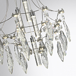 Люстра подвесная из металла с хрустальными подвесками прозрачного цвета Quasar 41 варинант исполнения - 9 | Loft Concept в Кирове