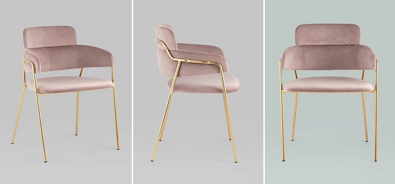 Polina chair Пепельно-Розовый Велюр Polina chair Пепельно-Розовый Велюр - Loft-Concept в Кирове