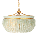 Подвесной светильник с каскадом из стеклянных декоративных элементов на золотом каркасе Shining Sea Glass варинант исполнения - 4 | Loft Concept в Кирове