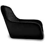 Барный стул со спинкой и подлокотниками на 4-х деревянных ножках Douglas Rhombus Черный Велюр варинант исполнения - 2 | Loft Concept в Кирове