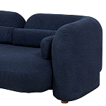 Дизайнерский двухместный диван с мягкими спинкой и подлокотниками синий Madelaine Sofa Blue варинант исполнения - 5 | Loft Concept в Кирове