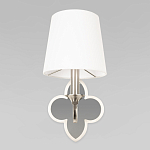 Бра с белым текстильным абажуром и фигурным основанием с зеркальной вставкой Vitorino варинант исполнения - 24 | Loft Concept в Кирове