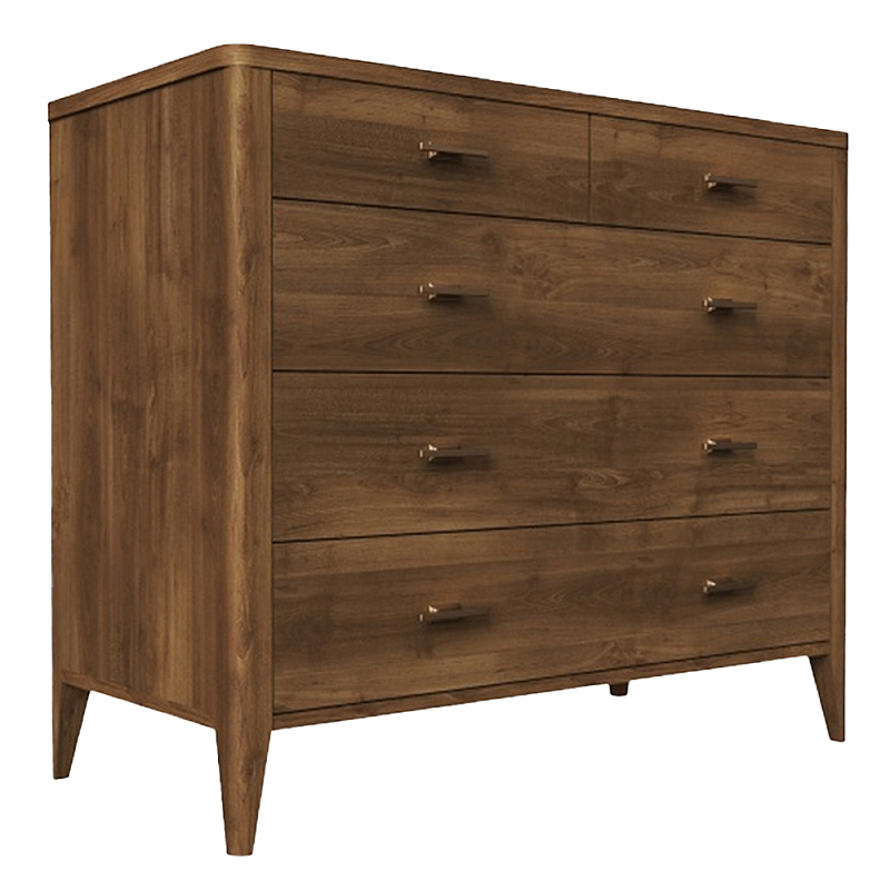 Комод из массива бука с 5-ю ящиками Tasteful Furniture Коричневый в Кирове | Loft Concept 