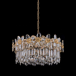Люстра круглая с декоративными элементами в виде крупных хрустальных цветов Palace Gardens варинант исполнения - 1 | Loft Concept в Кирове