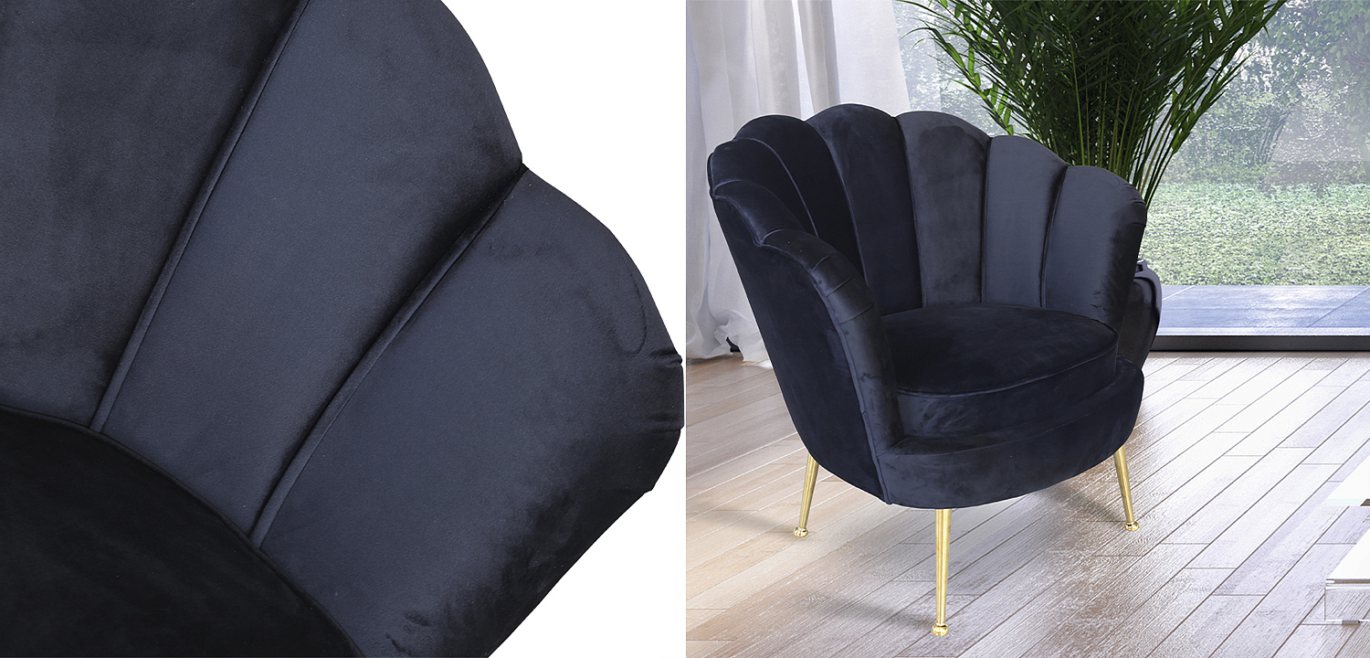 Кресло Trapezium Velur Black Кресло Trapezium Velur Black - Loft-Concept в Кирове