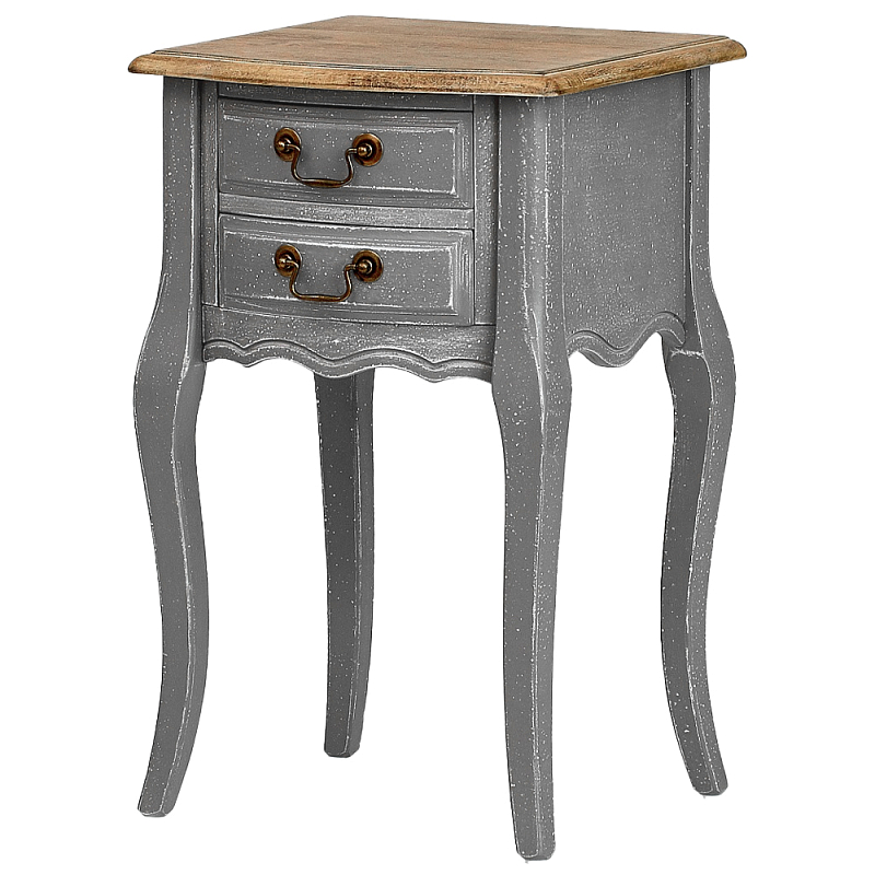 Прикроватная тумба из массива березы серая Grey Montmartre Provence Bedside Table Дуб темный Серый Прикроватная тумба из массива березы серая Grey Montmartre Provence Bedside Table Дуб темный Серый в Кирове | Loft Concept