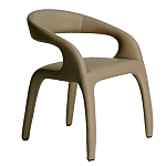 Стул обеденный бежевый из экокожи Unique Futuristic Chair варинант исполнения - 1 | Loft Concept в Кирове