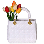 Декоративная ваза в виде сумки Bag Vase White варинант исполнения - 1 | Loft Concept в Кирове