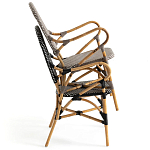 Кресло плетеное из ротанга Ronald Black White Rattan Chair варинант исполнения - 6 | Loft Concept в Кирове