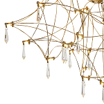 Потолочный светильник с тонкой металлической конструкцией цвета золото Quasar варинант исполнения - 3 | Loft Concept в Кирове