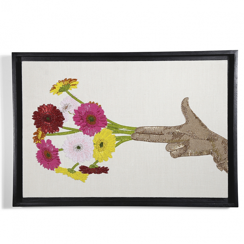 Панно Jonathan Adler FLOWER BEADED WALL ART Мульти Панно Jonathan Adler FLOWER BEADED WALL ART Мульти в Кирове | Loft Concept