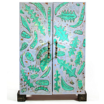 Премиальный Шкаф Defoliation двухстворчатый роспись зеленые листья  варинант исполнения - 2 | Loft Concept в Кирове