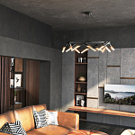 Люстра круглая с трубчатыми лампочками Vanguard Circle варинант исполнения - 4 | Loft Concept в Кирове