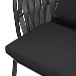 Стул мягкий с декором в виде плетеных лент на спинке и подлокотниках Semicircular Chair Decorated with Ribbons варинант исполнения - 11 | Loft Concept в Кирове