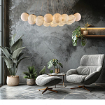 Люстра подвесная круглая с сферическими плафонами из натурального камня Glowing Spheres варинант исполнения - 8 | Loft Concept в Кирове