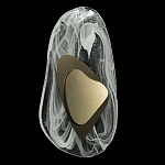 Бра овальное из стекла с золотым элементом Flow Texture  варинант исполнения - 8 | Loft Concept в Кирове