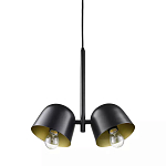 Подвесной светильник черный с 2-мя плафонами Pendant lamp Black варинант исполнения - 2 | Loft Concept в Кирове