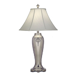 Настольная лампа с белым тканевым абажуром в форме колокола Stiffel варинант исполнения - 2 | Loft Concept в Кирове