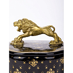 Шкатулка черного цвета с крышкой с фигуркой льва Eden Garden варинант исполнения - 2 | Loft Concept в Кирове