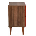 Тумба прикроватная красная из массива бука с 2-мя ящиками Wenge Light варинант исполнения - 2 | Loft Concept в Кирове
