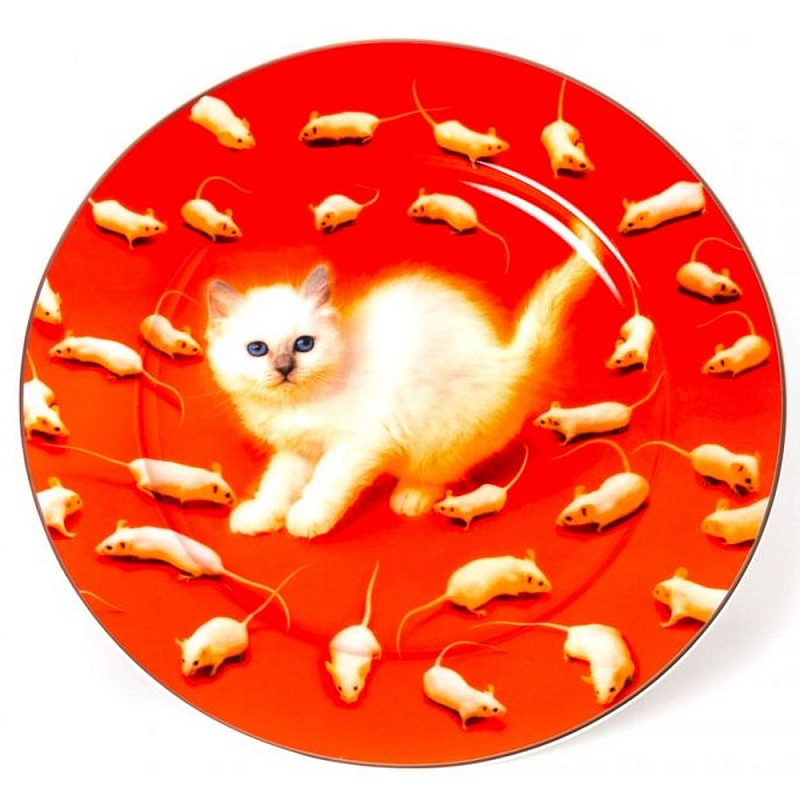 Тарелка Seletti Kitten Оранжевый Бежевый Тарелка Seletti Kitten Оранжевый Бежевый в Кирове | Loft Concept