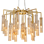 Люстра со стеклянными цилиндрическими плафонами Luminous Cylinders Amber варинант исполнения - 3 | Loft Concept в Кирове