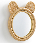 Зеркало из ротанга в форме головы медведя Wicrer Furniture варинант исполнения - 2 | Loft Concept в Кирове