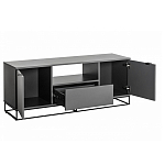 ТВ-тумба цвета графит с  2-мя дверцами и ящиком Strict Lines варинант исполнения - 3 | Loft Concept в Кирове